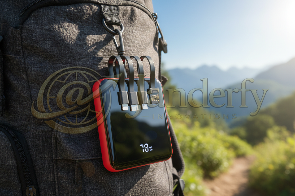 Detalle Power Bank con cables integrados - Janderfy Innovations