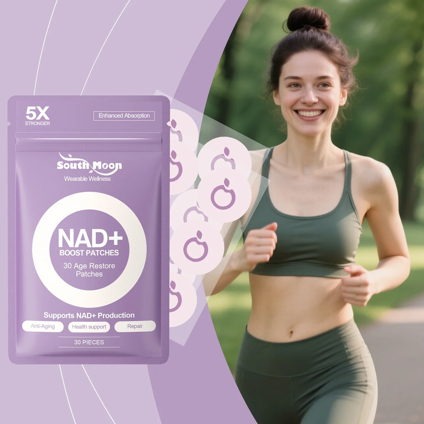 30 Parches NAD+ Antiage Energía Bienesta