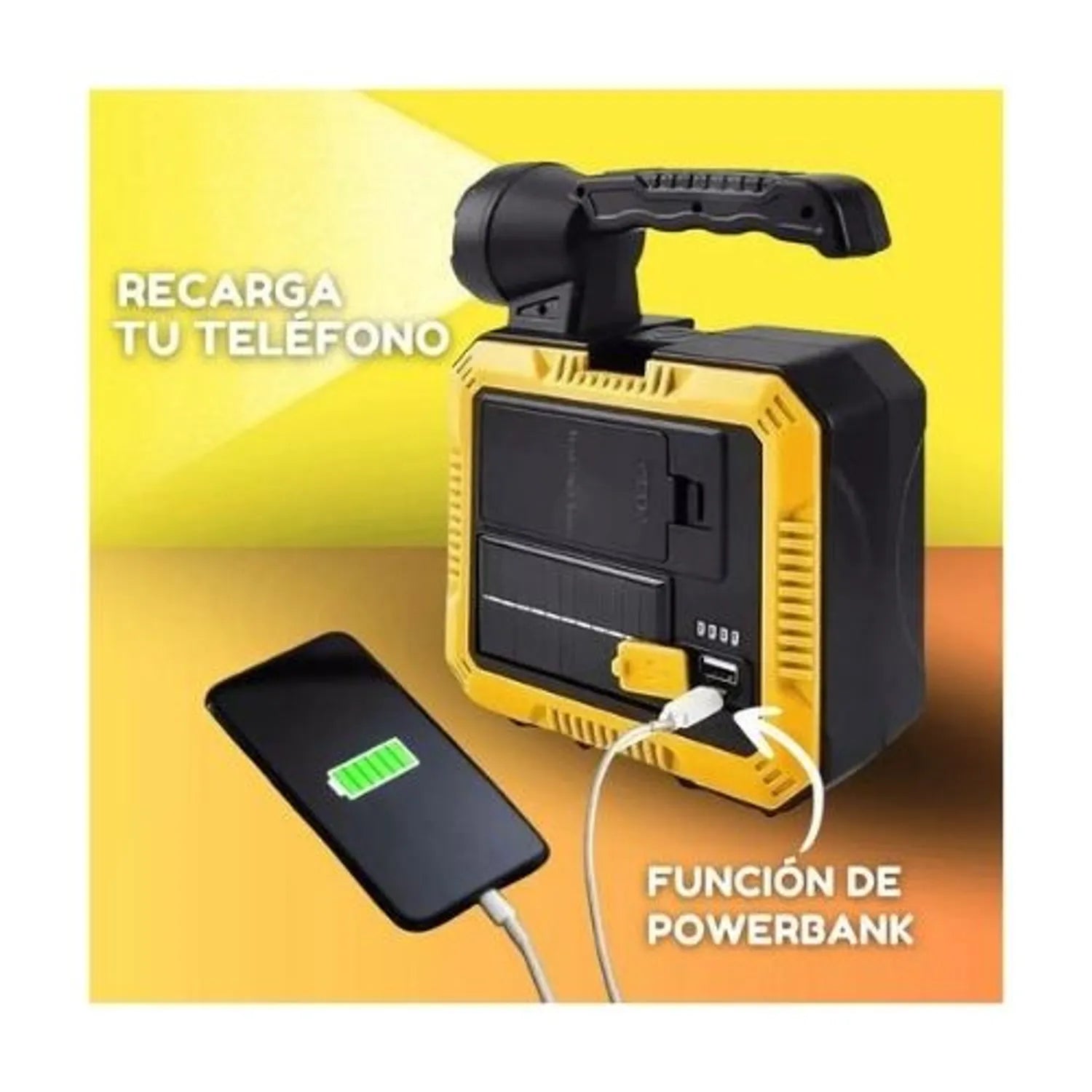 Linterna Solar Recargable + Herramientas