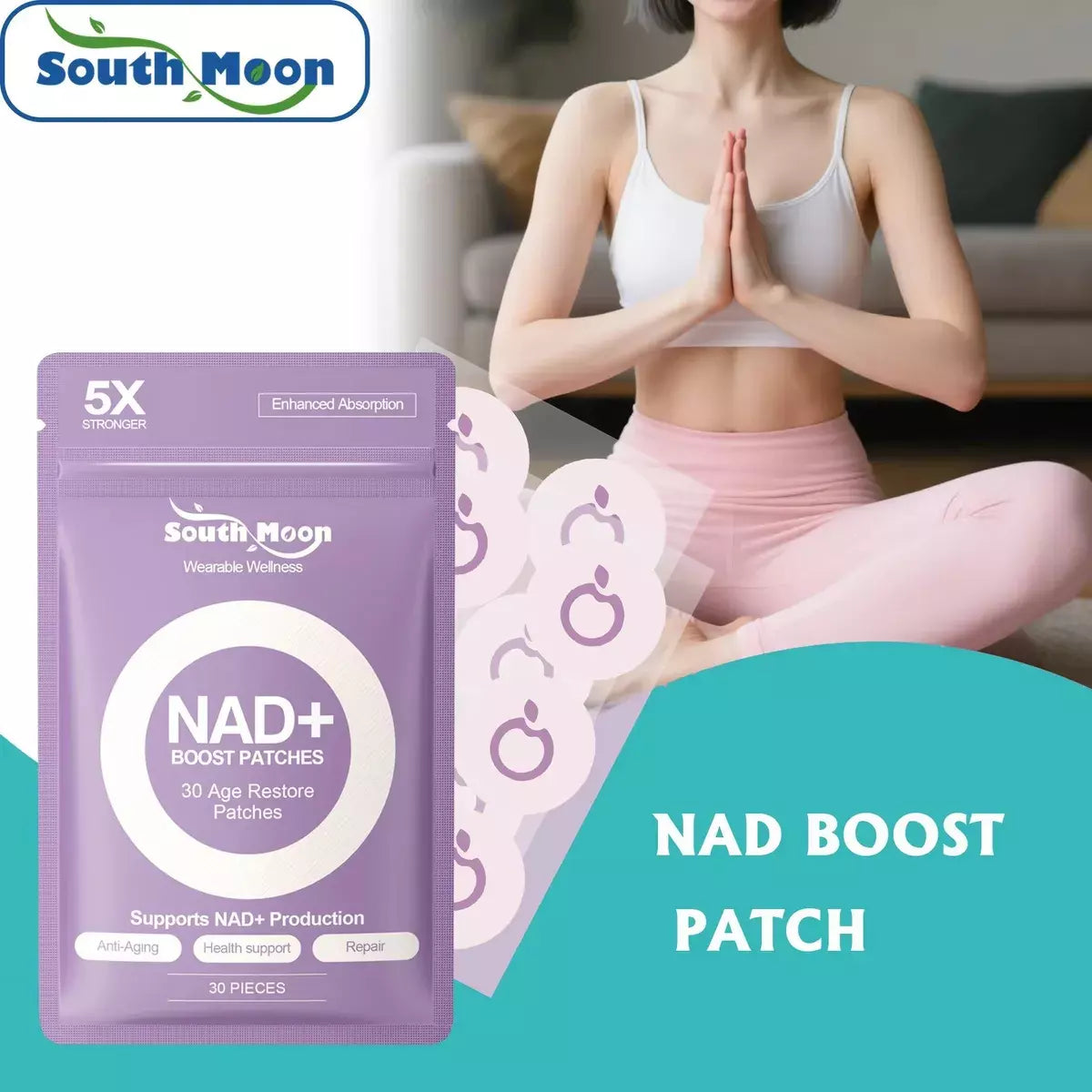 30 Parches NAD+ Antiage Energía Bienesta